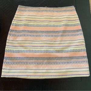 NWT Ann Taylor Loft Multicolor Tribal Aztec Abstract Straight Pencil Skirt Sz 4